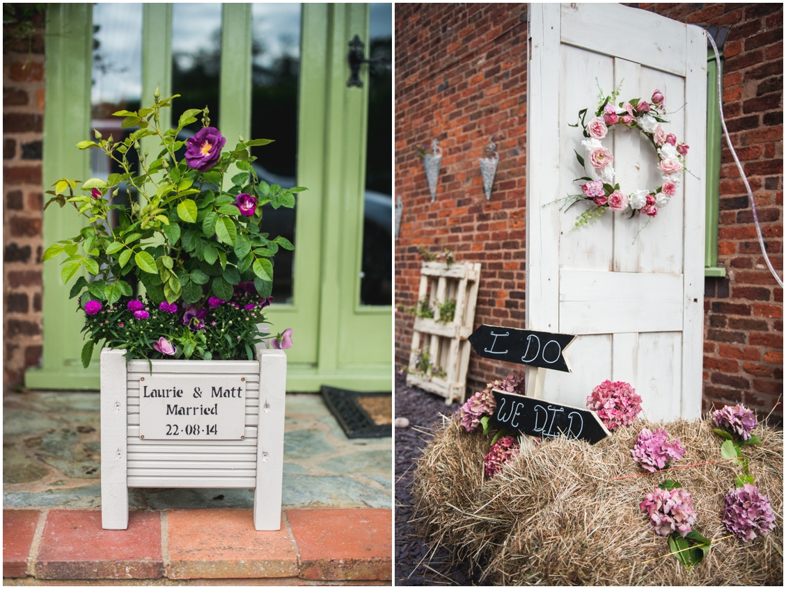 Laurie and Matt's DIY Wedding at their home on the farm with horses, sheep and three ceremonies, two dresses