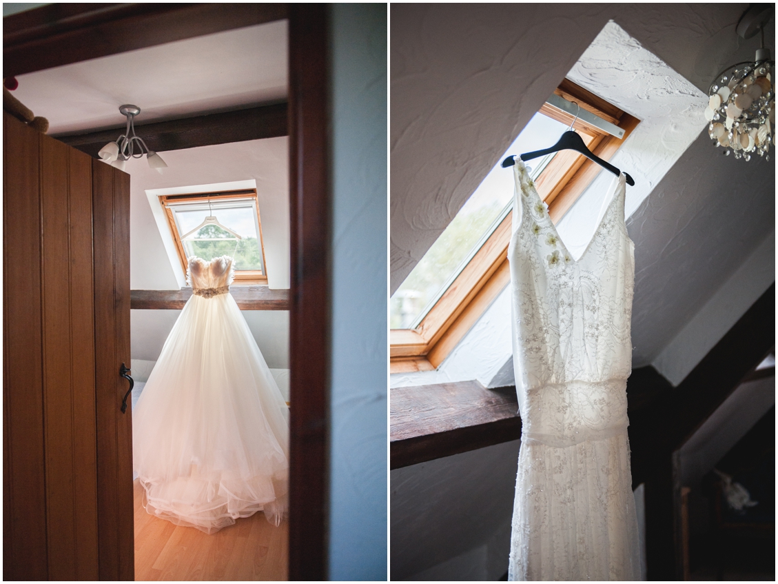 Laurie and Matt's DIY Wedding at their home on the farm with horses, sheep and three ceremonies, two dresses