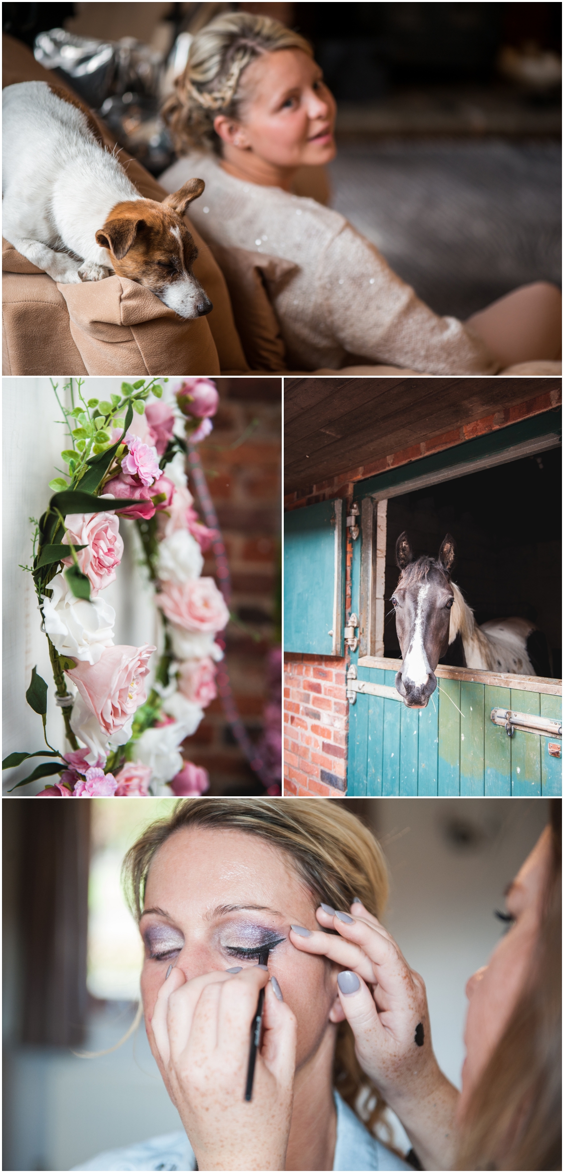 Laurie and Matt's DIY Wedding at their home on the farm with horses, sheep and three ceremonies, two dresses