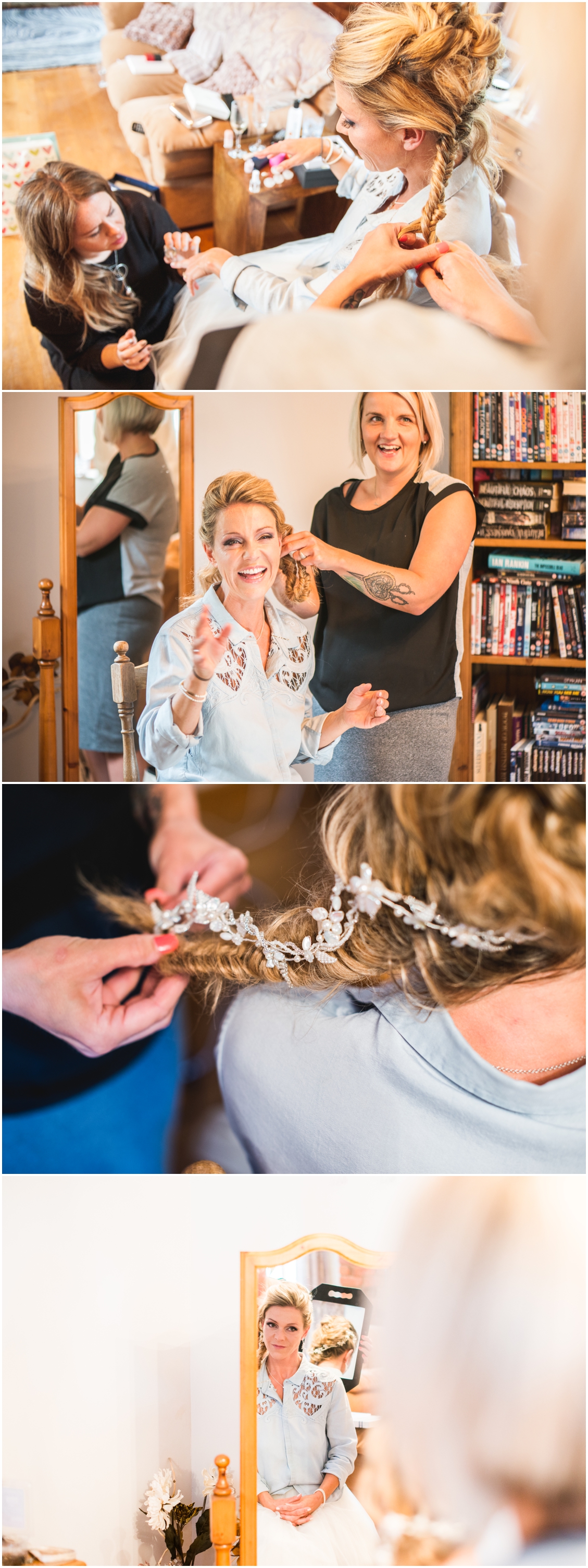 Laurie and Matt's DIY Wedding at their home on the farm with horses, sheep and three ceremonies, two dresses