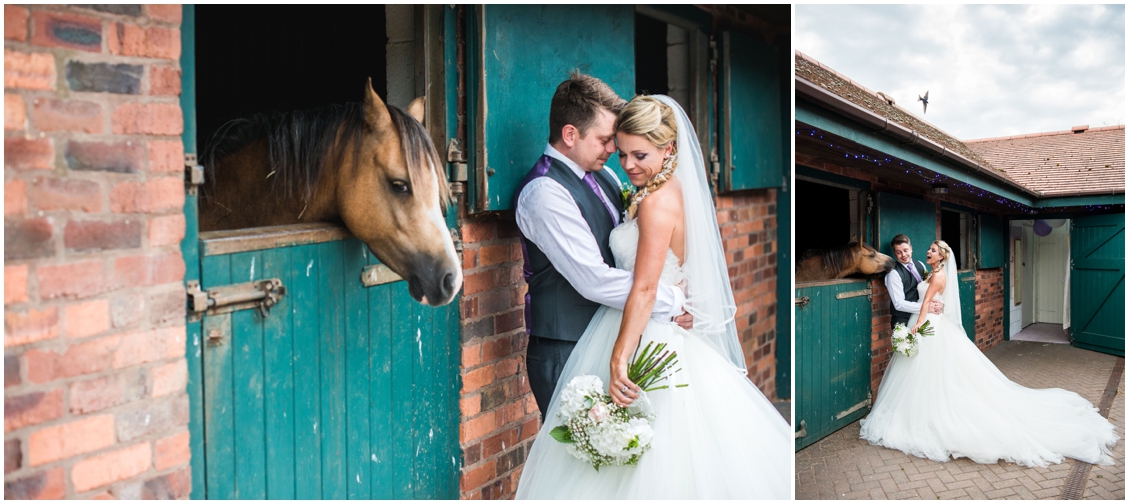 Laurie and Matt's DIY Wedding at their home on the farm with horses, sheep and three ceremonies, two dresses