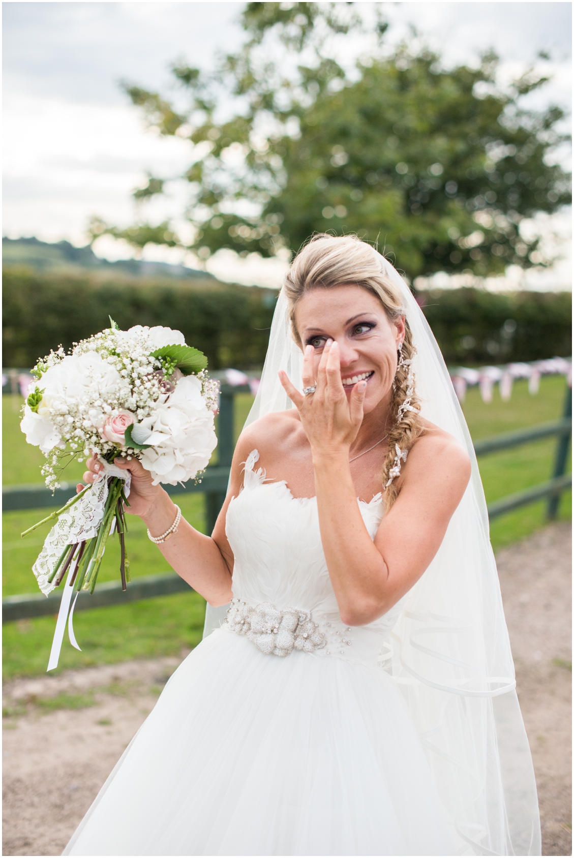 Laurie and Matt's DIY Wedding at their home on the farm with horses, sheep and three ceremonies, two dresses