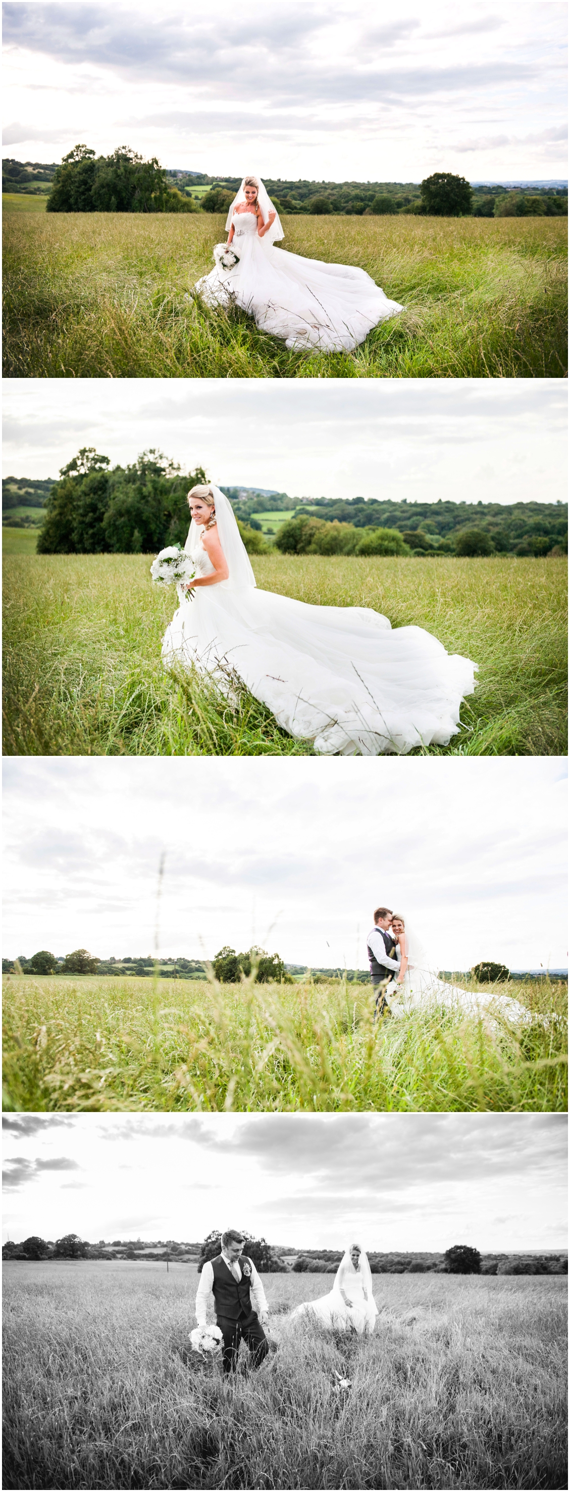Laurie and Matt's DIY Wedding at their home on the farm with horses, sheep and three ceremonies, two dresses