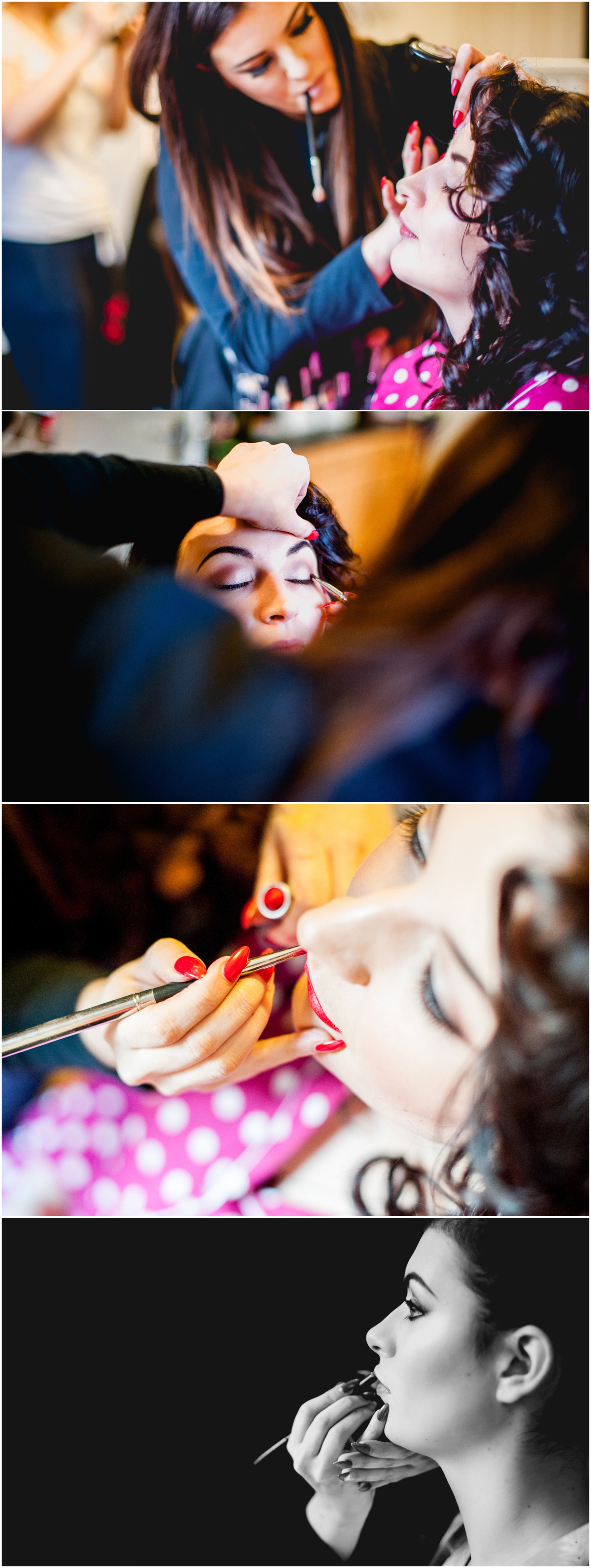 Old School House, Weeford, Winter Wedding Photography at Christmas time by Lisa Carpenter Photos bridal preparation