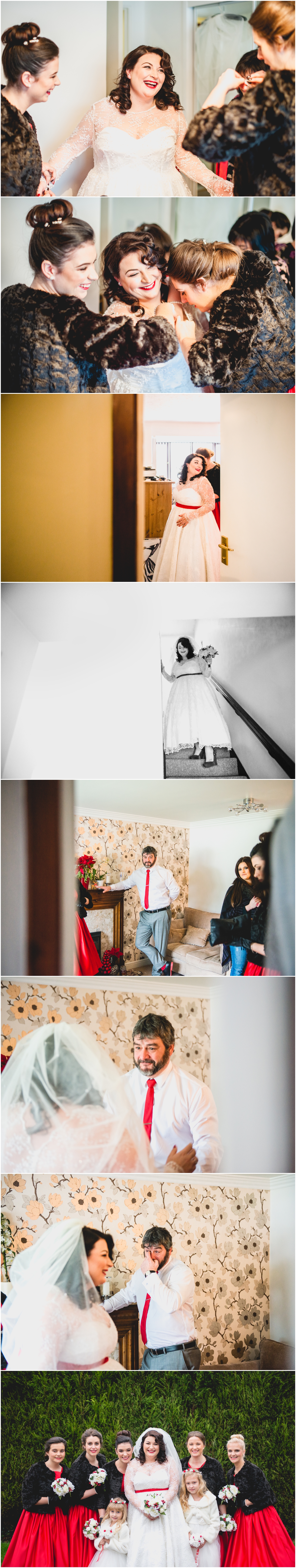 Old School House, Weeford, Winter Wedding Photography at Christmas time by Lisa Carpenter Photos