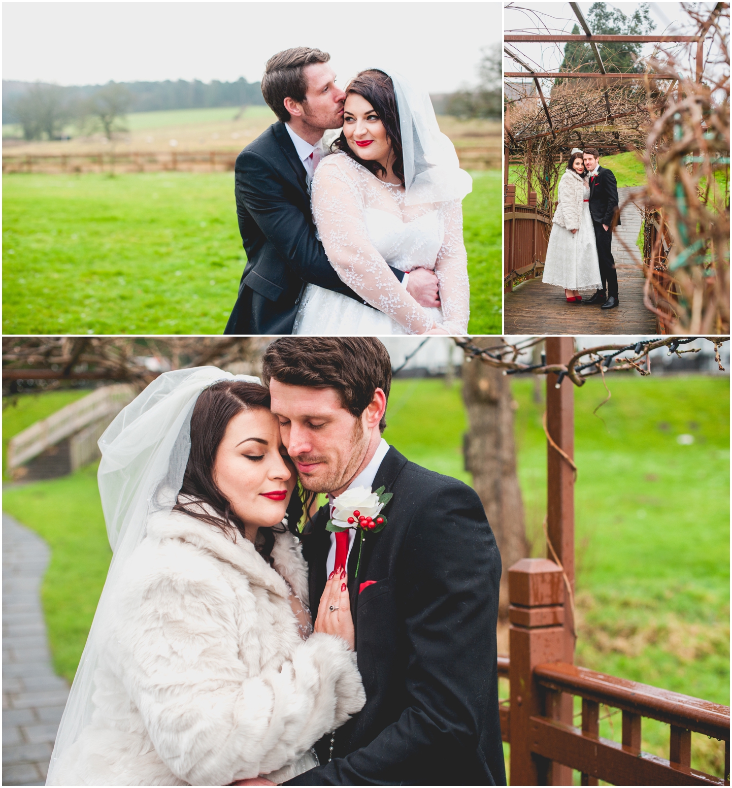 Old School House, Weeford, Winter Wedding Photography at Christmas time by Lisa Carpenter Photos