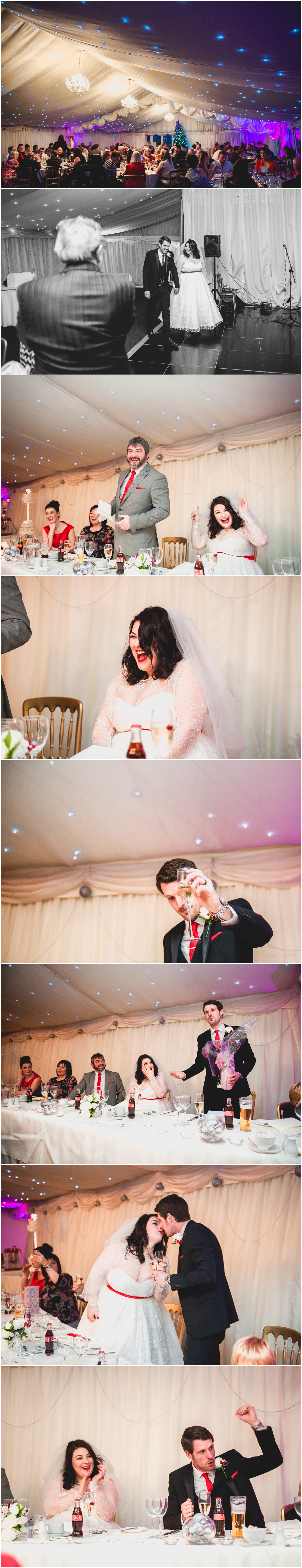 Old School House, Weeford, Winter Wedding Photography at Christmas time by Lisa Carpenter Photos, speeches