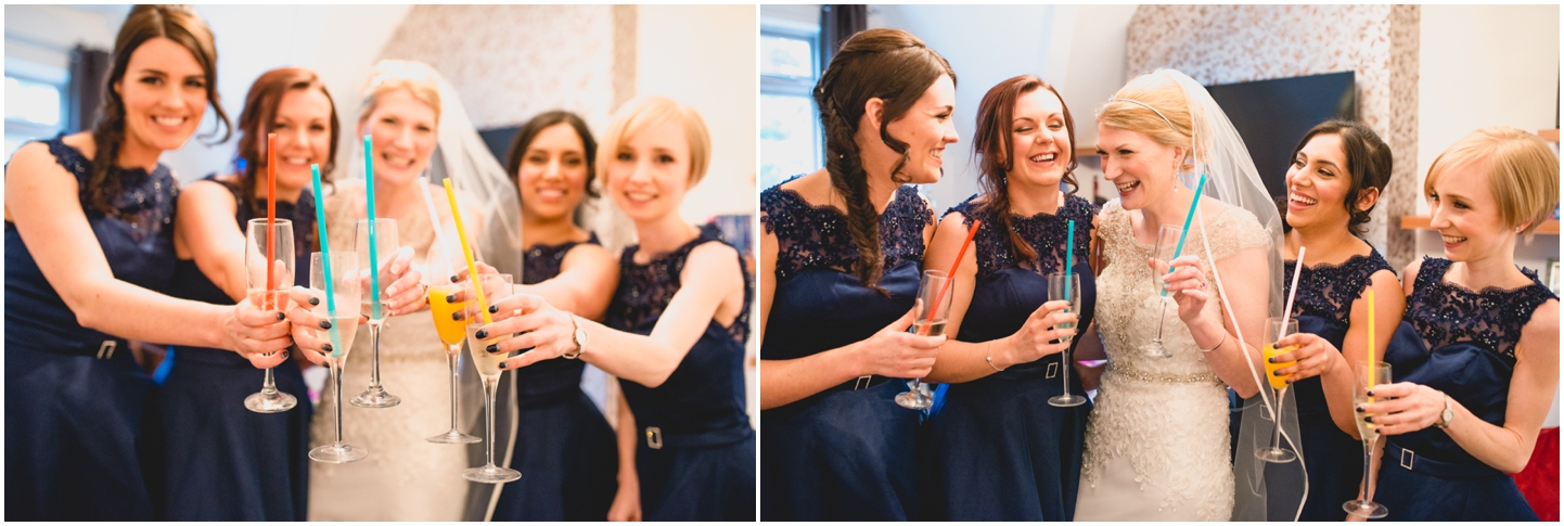 Pendrell Hall Wedding Photography by Lisa Carpenter Photography, West Midlands photographer, blue bridesmaids dresses