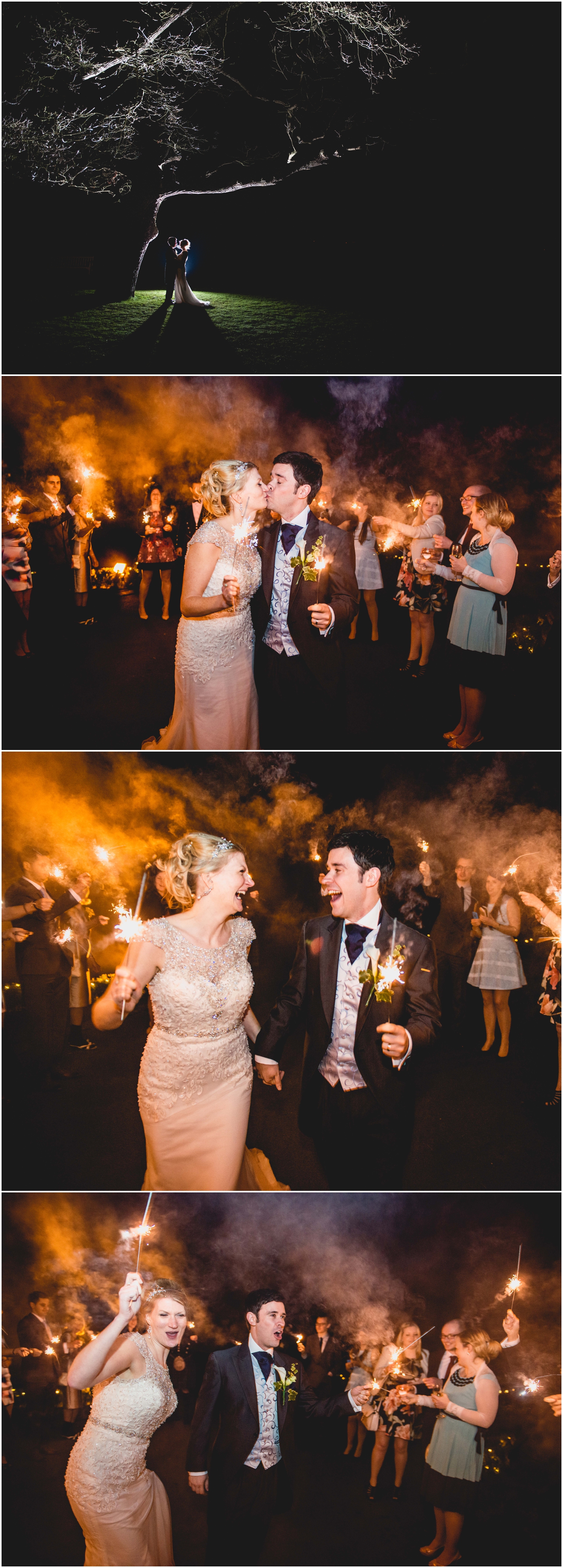 Pendrell Hall Wedding Photography by Lisa Carpenter Photography, West Midlands photographer, sparklers, sparkler exit