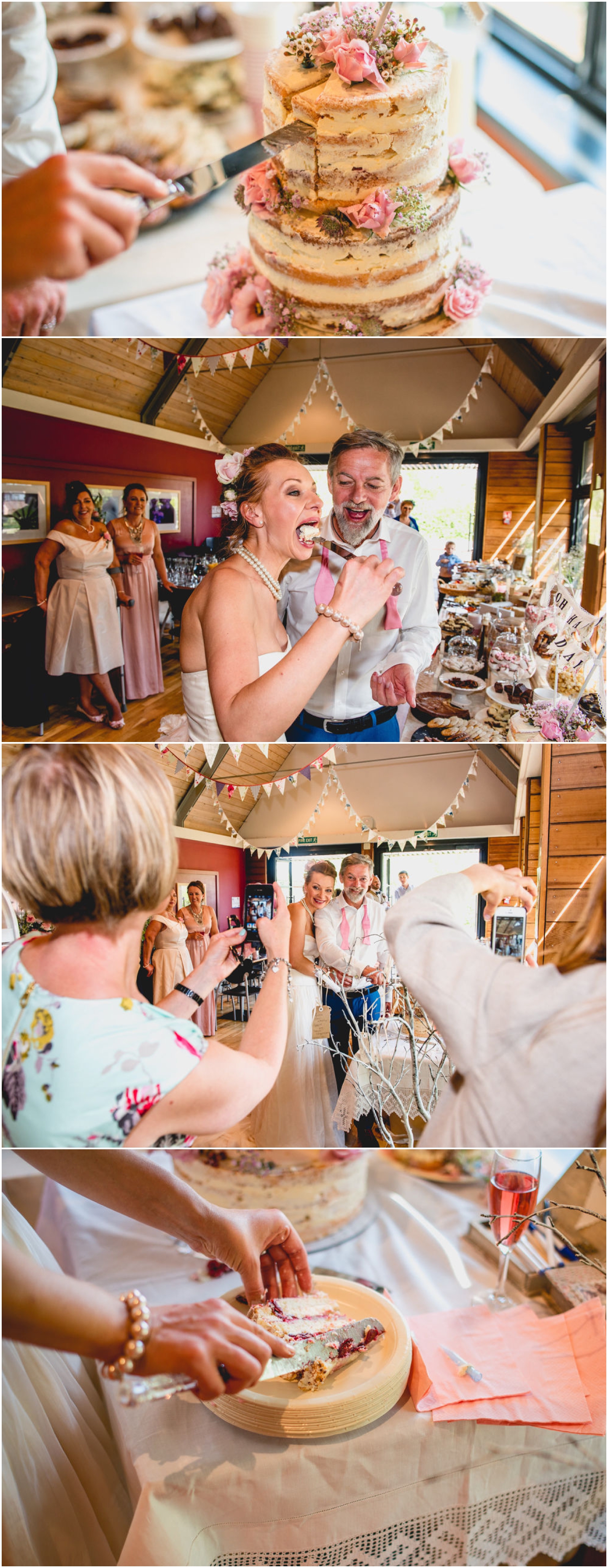 Daniella and Mark Wedding at Blakesley Hall in Birmingham, West Midlands by Lisa Carpenter Photography, Sutton Coldfield based wedding photographer, cake cutting ceremony