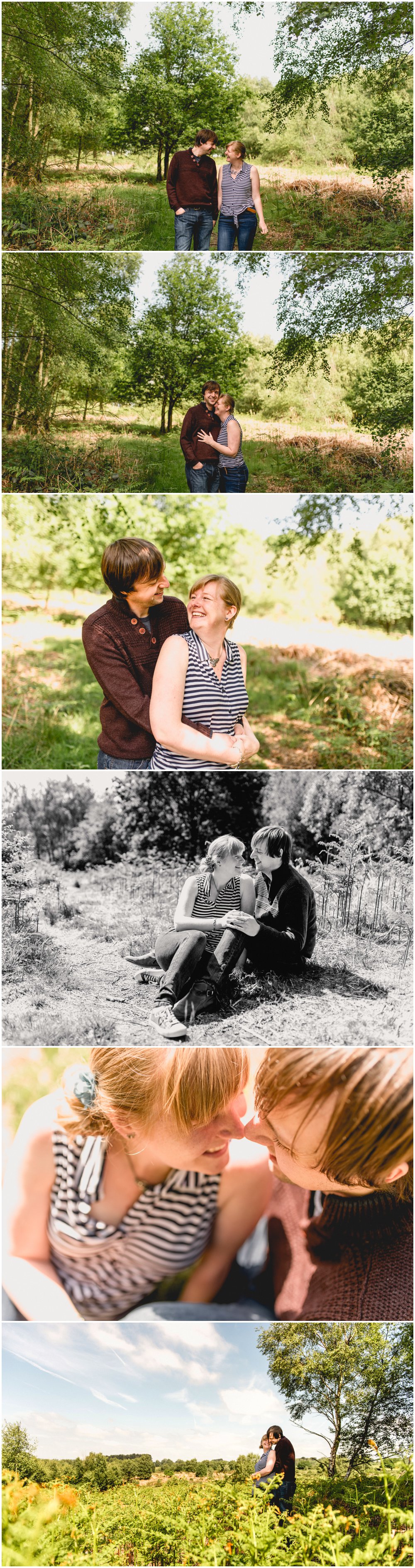 Engagement shoot in Sutton Park by Birmingham, Sutton Coldfield and West Midlands based photographer, Lisa Carpenter Photography.