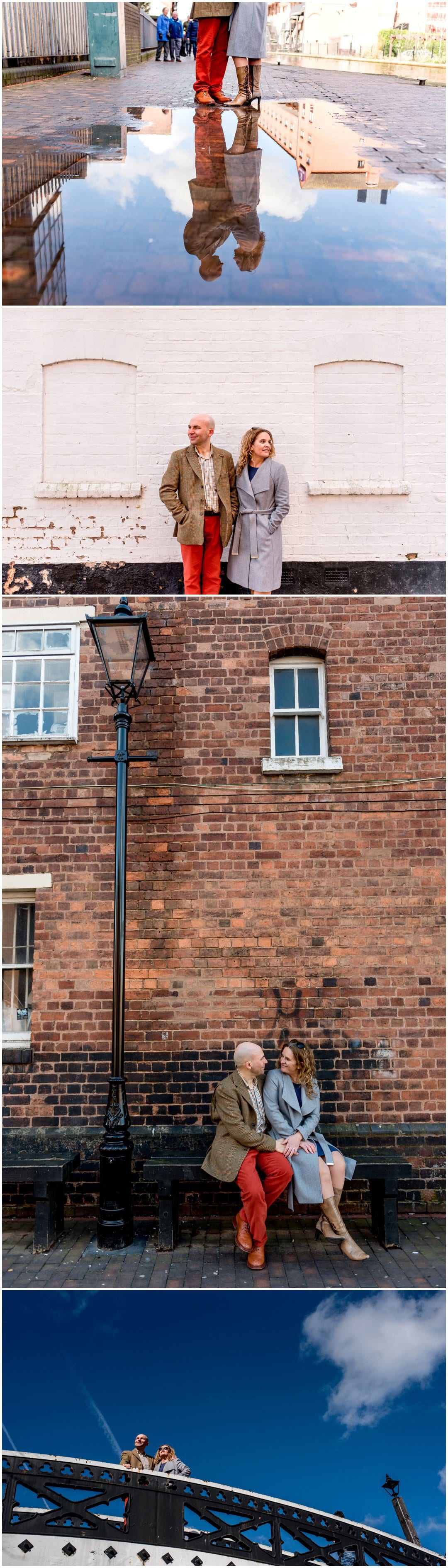 Cynthia and Jean's Birmingham Urban Canalside pre-wedding engagement shoot ahead of their London city wedding at St George's Cathedral in Southwark by Sutton Coldfield and West Midlands wedding photographer Lisa Carpenter Photography
