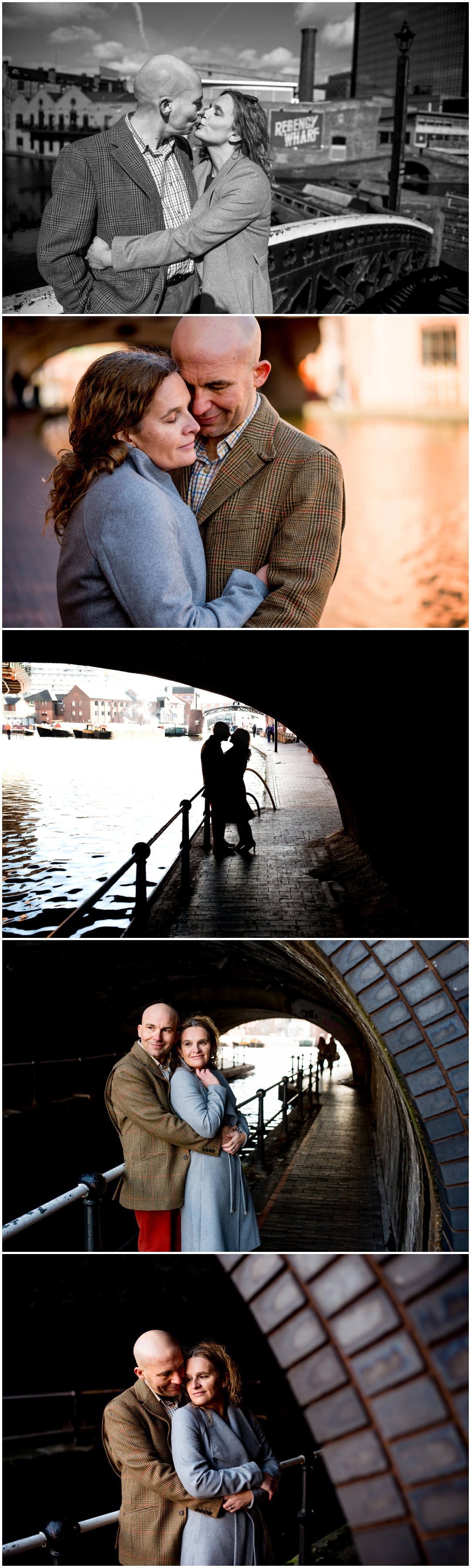 Cynthia and Jean's Birmingham Urban Canalside pre-wedding engagement shoot ahead of their London city wedding at St George's Cathedral in Southwark by Sutton Coldfield and West Midlands wedding photographer Lisa Carpenter Photography