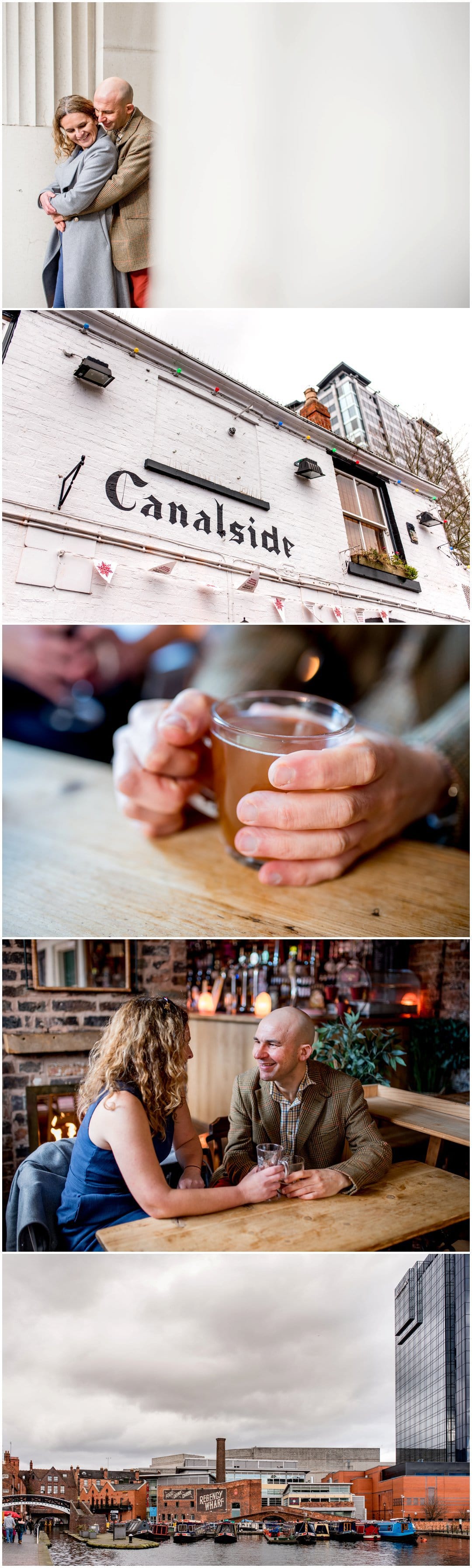 Cynthia and Jean's Birmingham Urban Canalside pre-wedding engagement shoot ahead of their London city wedding at St George's Cathedral in Southwark by Sutton Coldfield and West Midlands wedding photographer Lisa Carpenter Photography