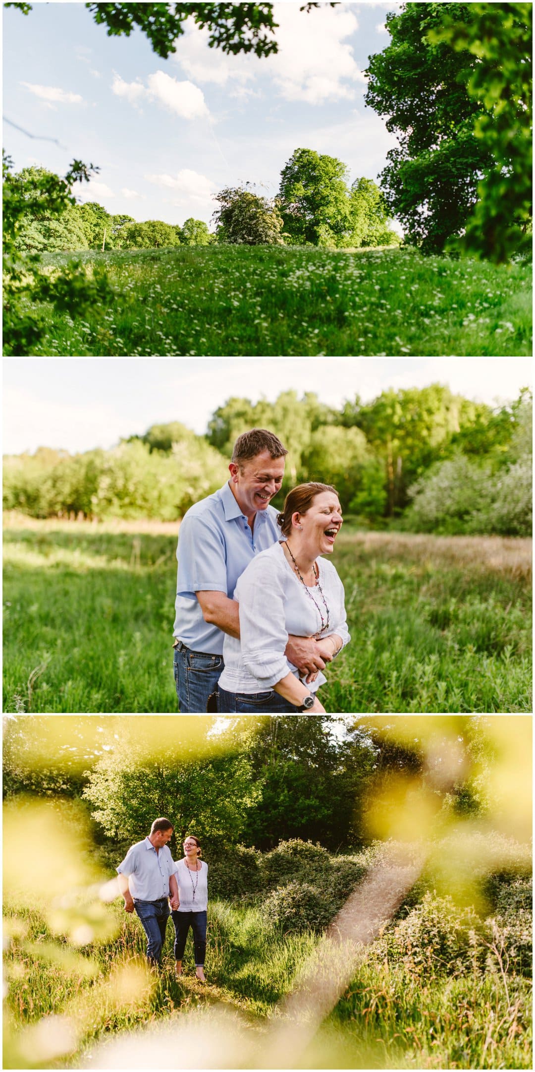 Sarah and Jason's Summertime engagement shoot in Sutton Park, Sutton Coldfield, by West Midlands Wedding Photographer Lisa Carpenter Photography ahead of their summer wedding at Nuthurst Grange