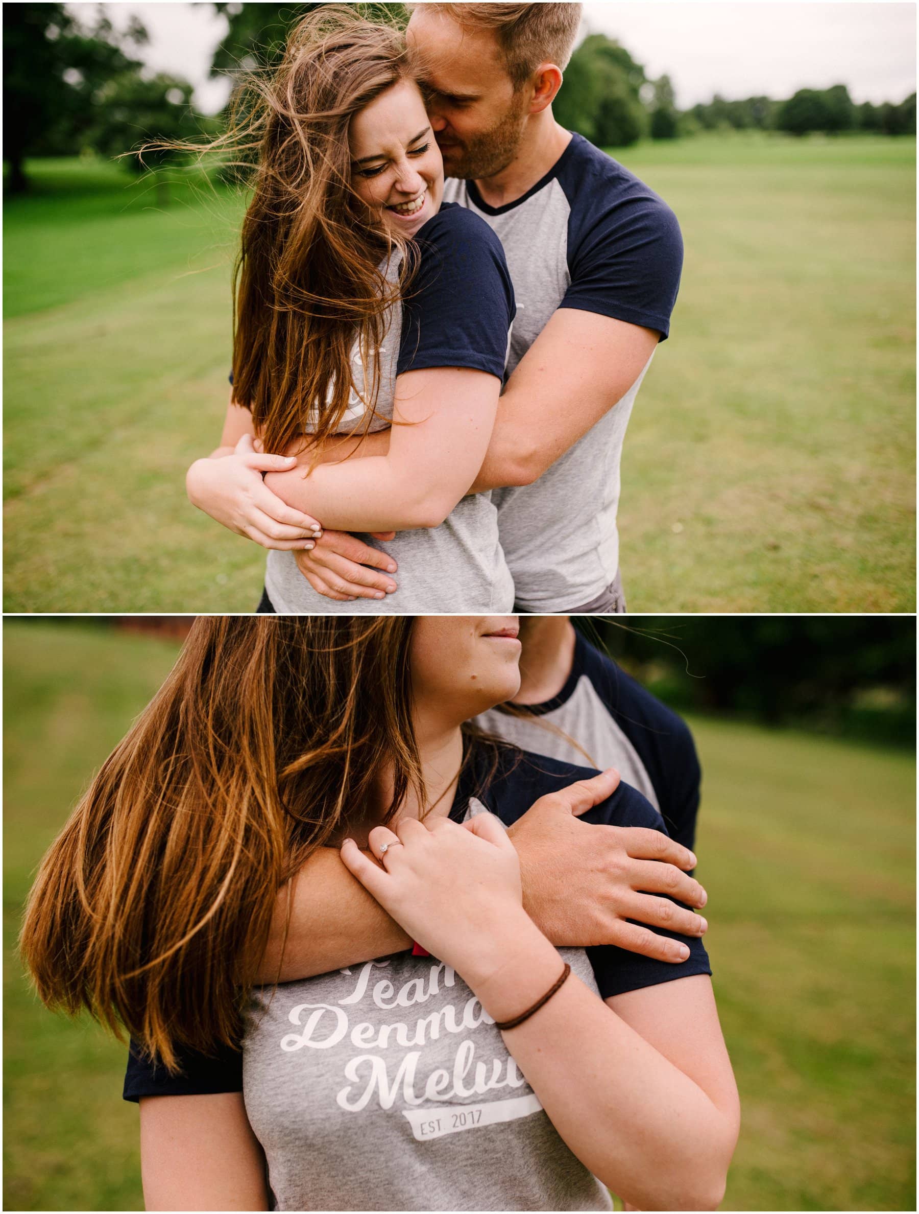 Meg and Dan's Engagement Session in Beacon Park, Lichfield, with baseball playing fun by Lisa Carpenter Photography, West Midlands and Birmingham Wedding Photographer, shooting cool, alternative and contemporary wedding photos.