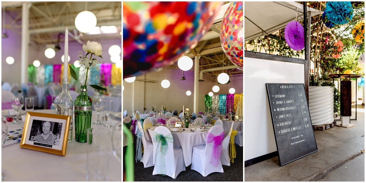 Interior shots at a Bond Company Wedding in Birmingham with a Snobs nightclub theme