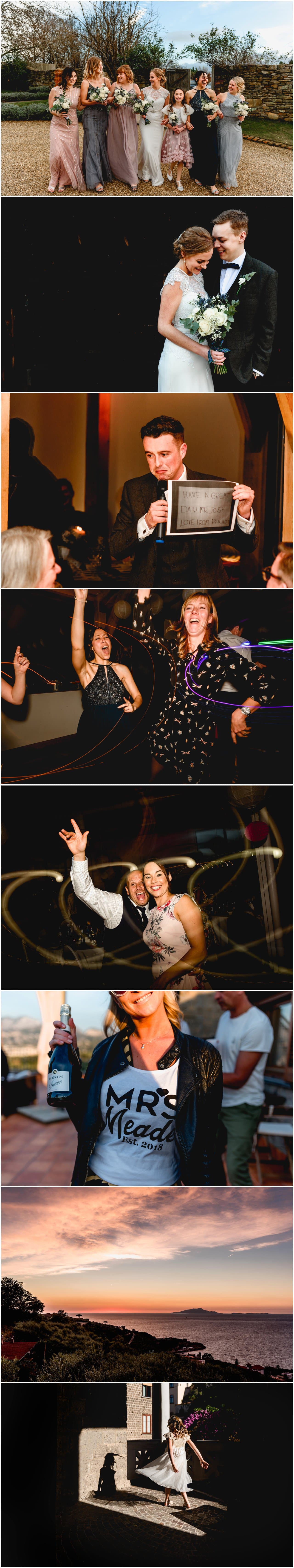 A selection of photographs from cool, fun weddings last year including destination wedding photography in Sorrento 