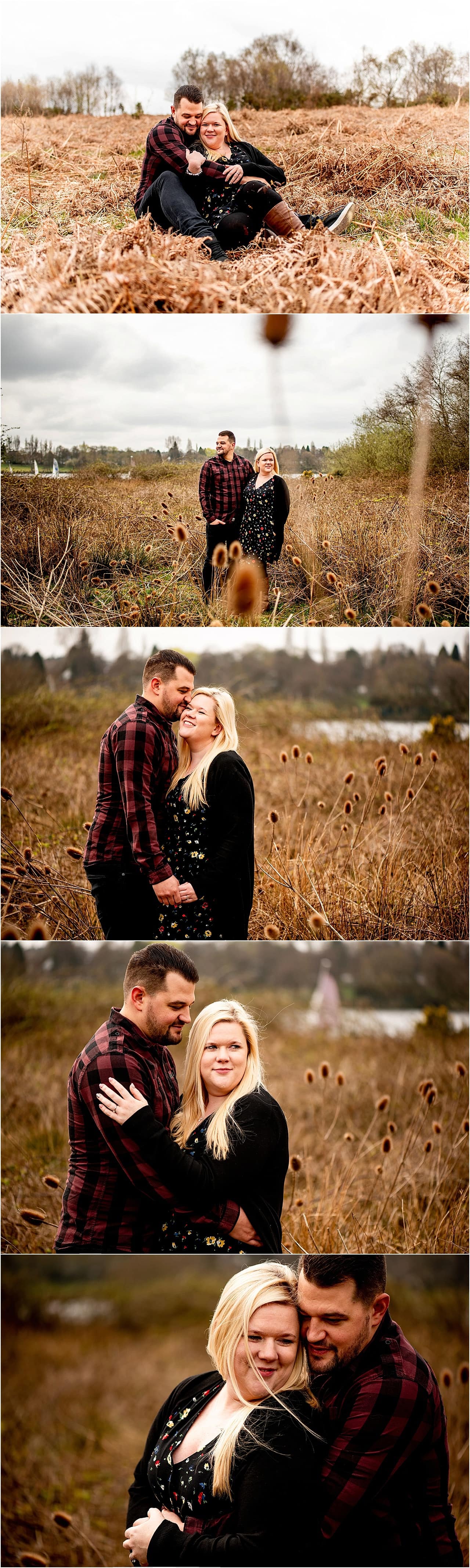 Engagement Shoot in Sutton Park with Ellen and Scott ahead of their wedding at Fairlawns Hotel in Aldridge. Photos by Lisa Carpenter Photography, Sutton Coldfield and West Midlands Wedding photographer, shooting cool, quirky, fun wedding photos.