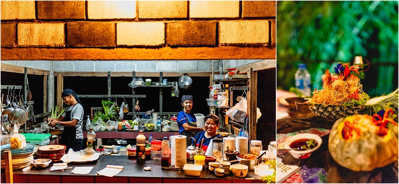 Thai cooks in kitchen at Baan Srimruang Restaurant in Khao Lak