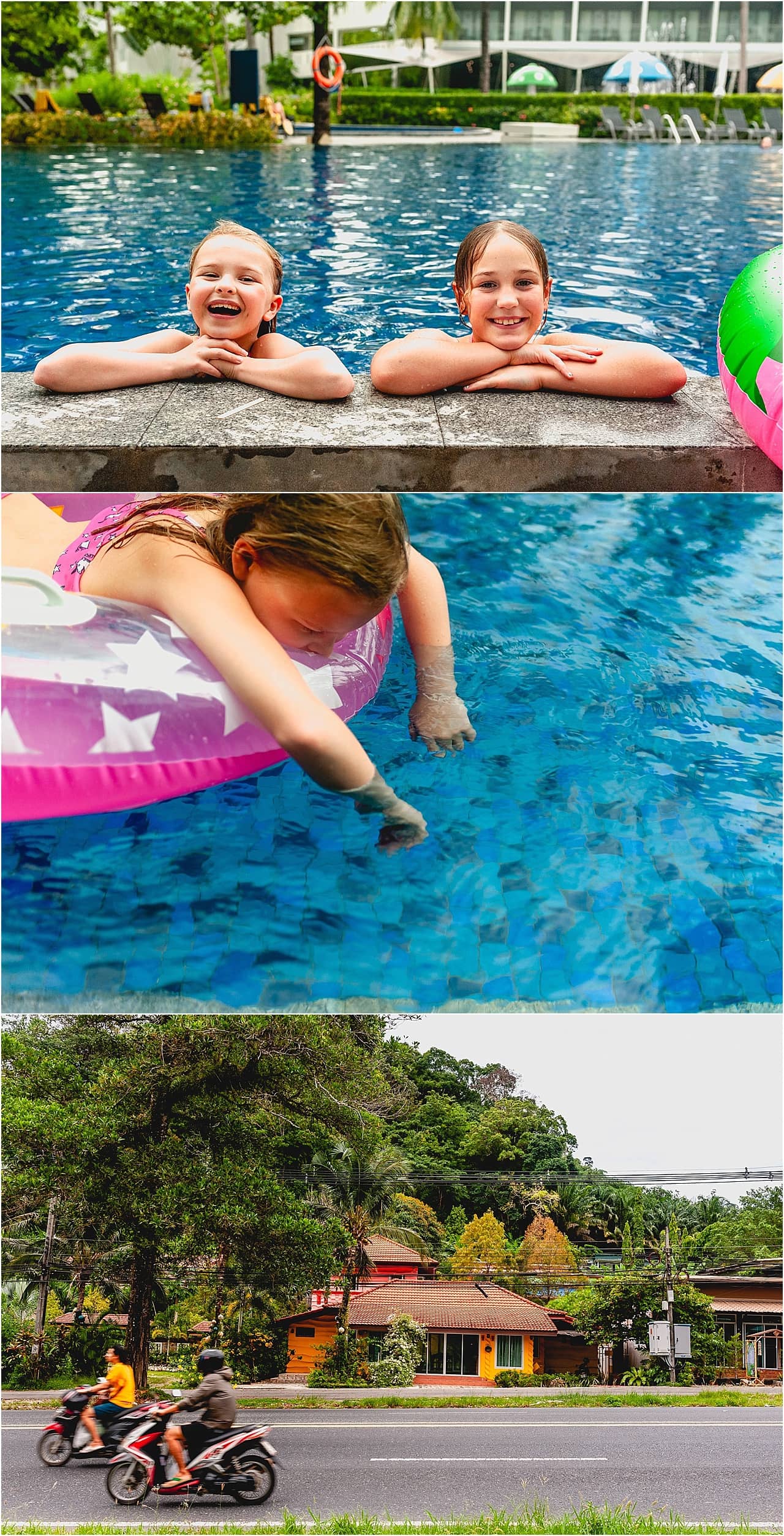 children playing in swimming pool at X10 Hotel, Khao Lak