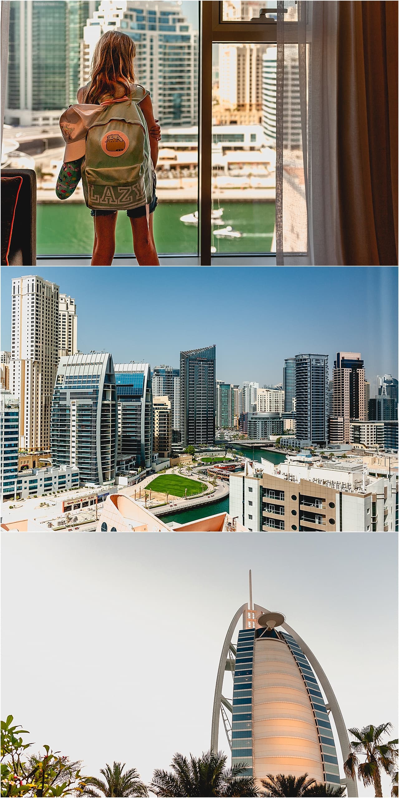 View in Dubai from window of Rove Marina Hotel