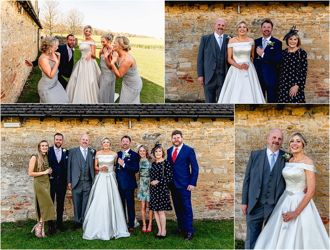 Group photos at a Lapstone Barn Wedding