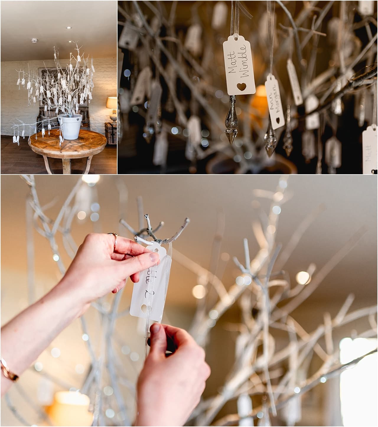 Table plan tree at a Lapstone Barn Wedding.