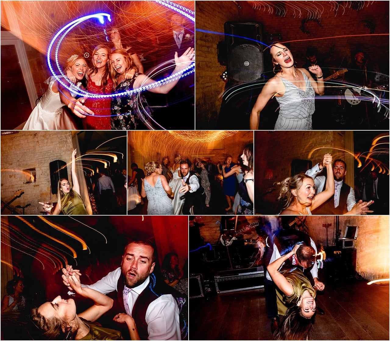 Guests dance wildly at a Lapstone Barn Wedding Reception party.