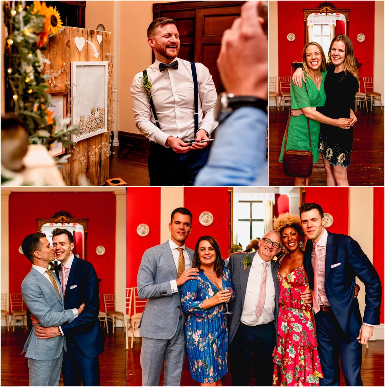Guests having fun at a wedding. Dr Zoe Williams.