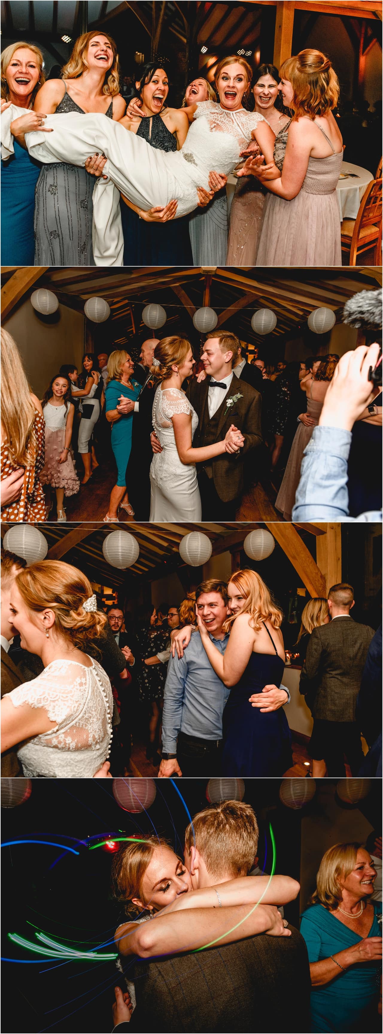 Bride and groom dancing at their wedding reception party for the First Dance