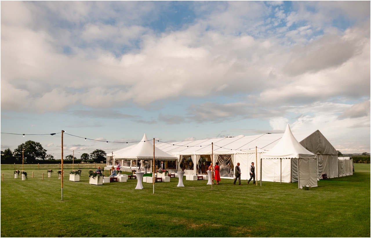 Alcott Weddings Marquee for a wedding reception in Sutton Coldfield
