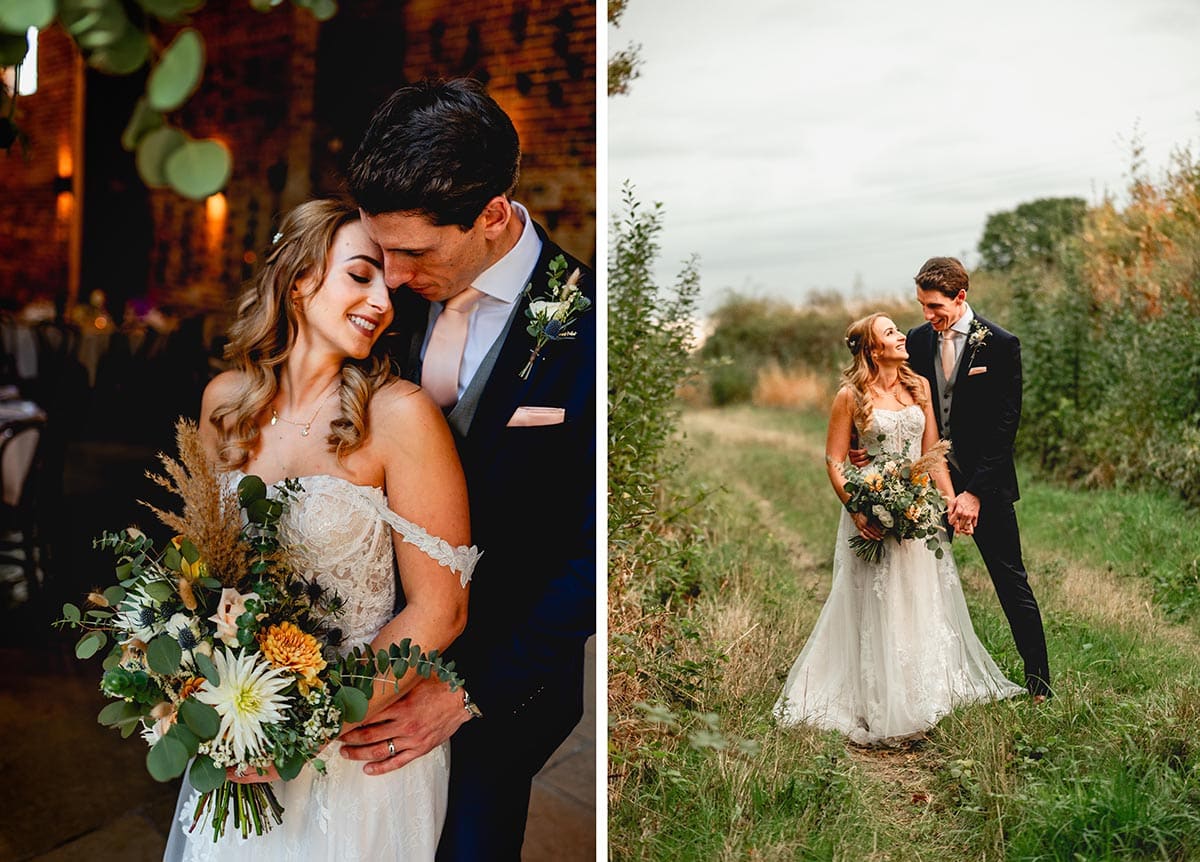 Shustoke Barn Wedding Couple portraits