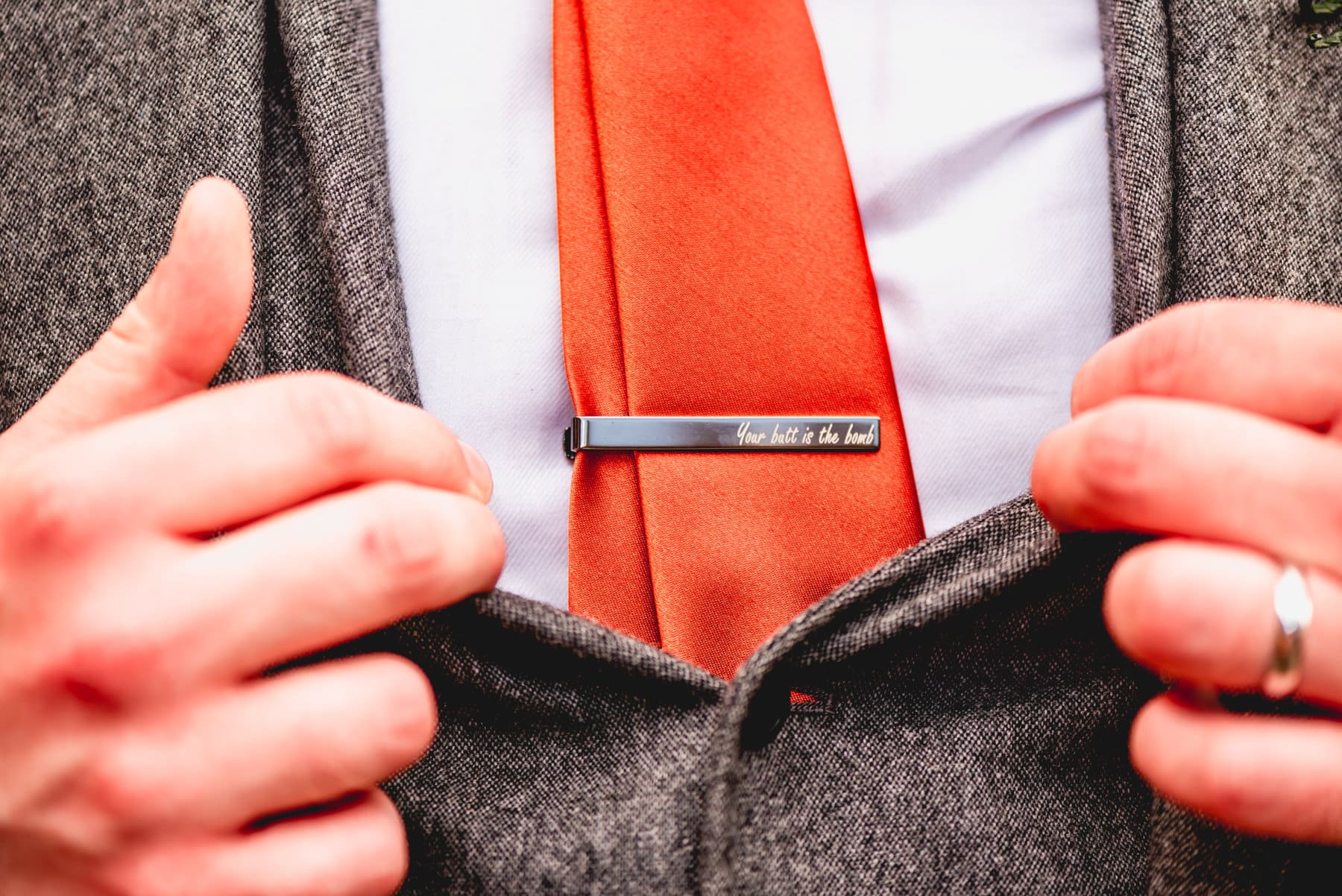 Your butt is the bomb tie clip