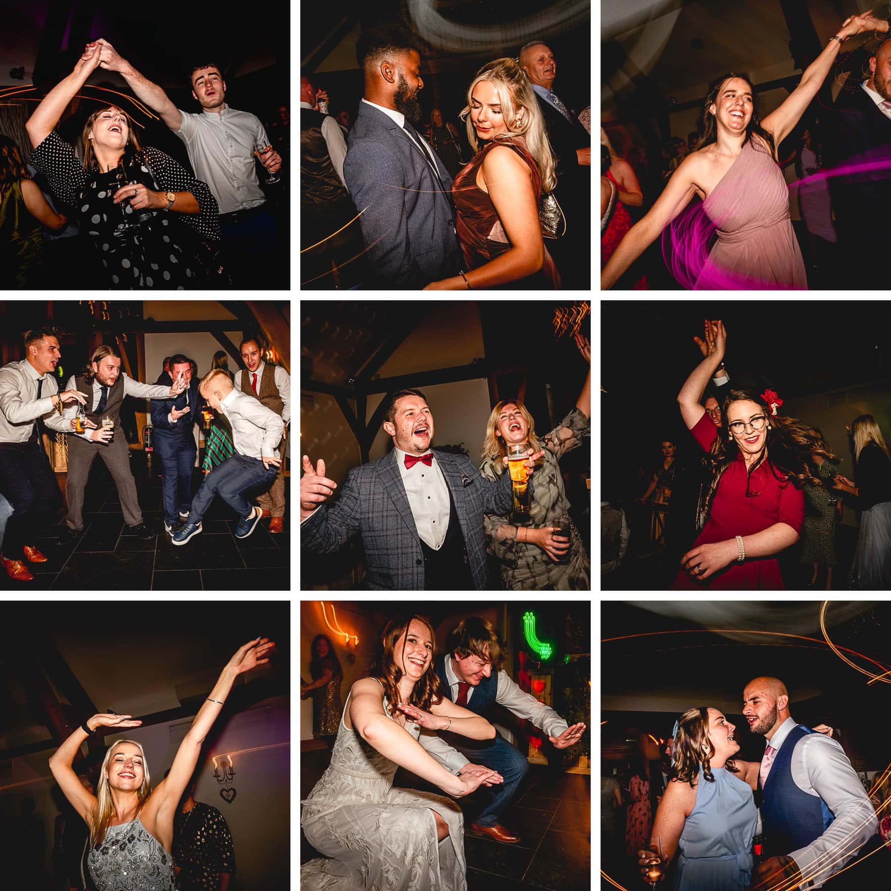dancing at mythe barn wedding venue