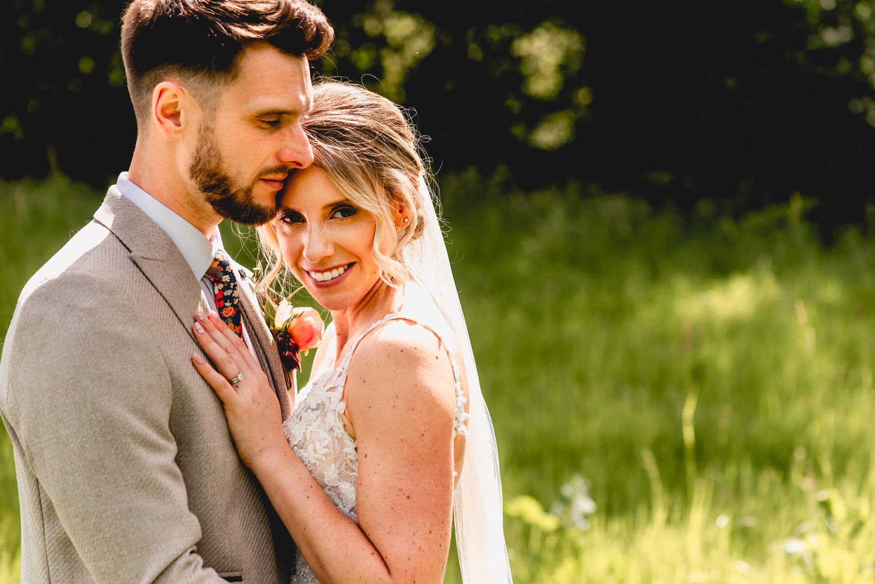 Portrait of a bride and groom