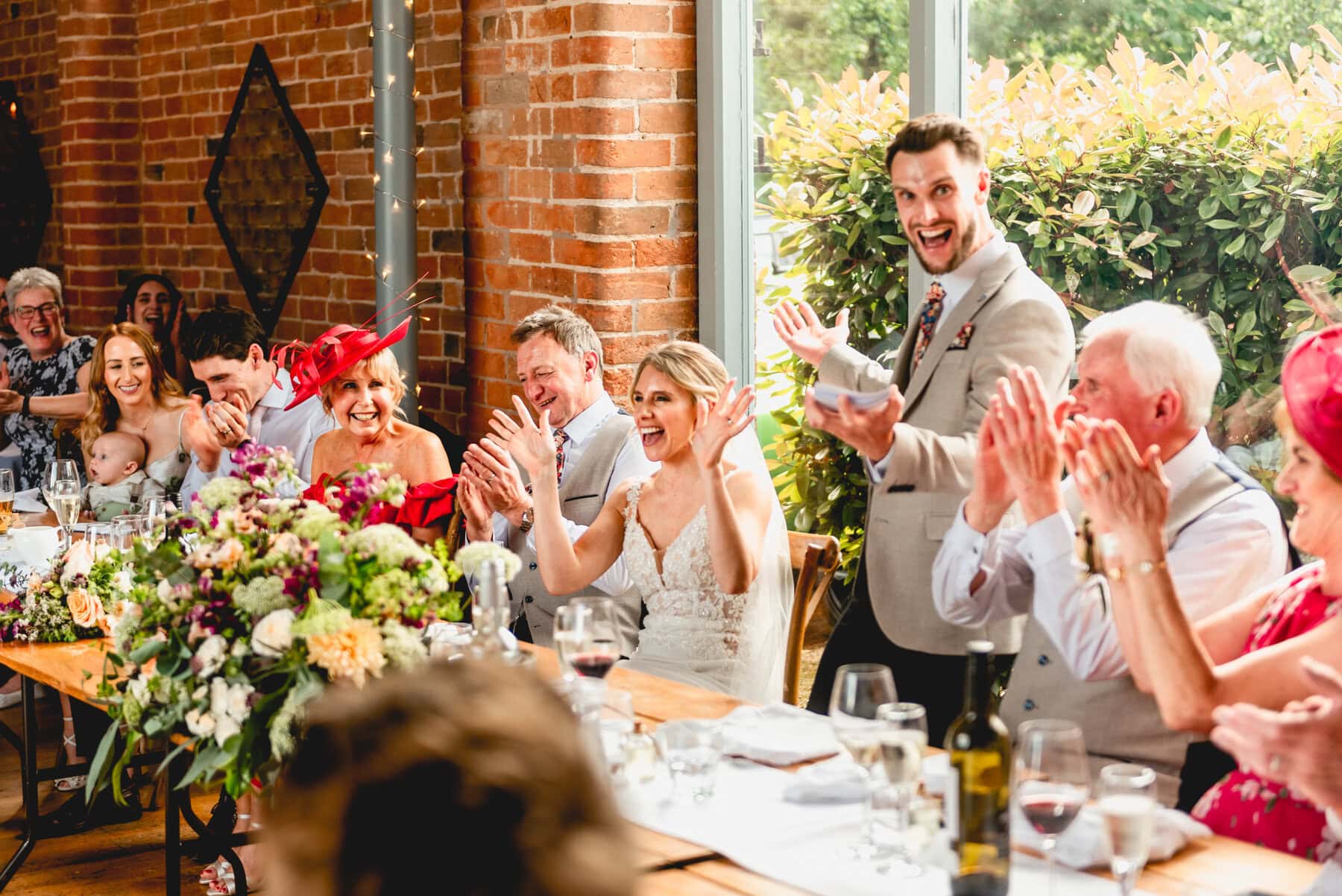 Grooms wedding speech at Swallows Nest Barn
