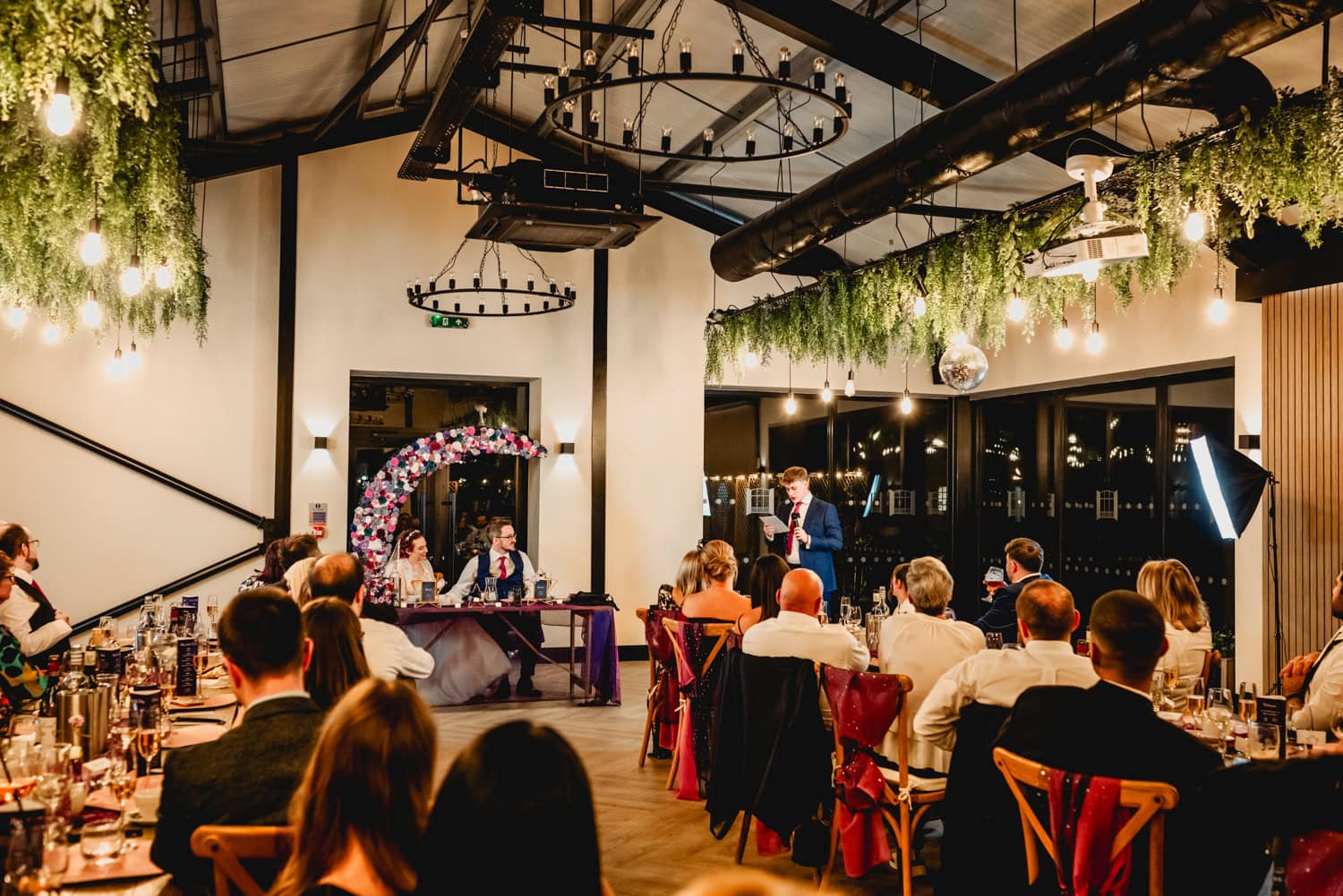 Speeches at a wedding at Blackbrook Barns in Lichfield