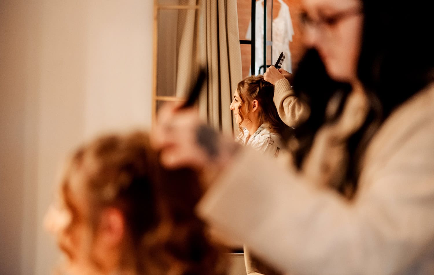 Bridal preparation at Blackbrook Barns, 2025 - The Weird and Wonderful Year of Weddings